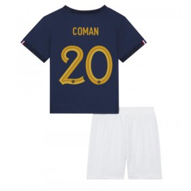 Baby Fußballbekleidung Frankreich Kingsley Coman #20 Heimtrikot WM 2022 Kurzarm (+ kurze hosen)
